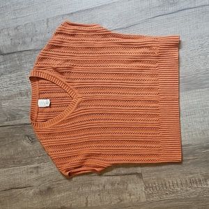 Orange Knit Top
